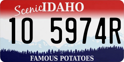 ID license plate 1O5974R