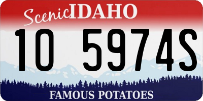 ID license plate 1O5974S