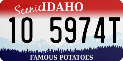 ID license plate 1O5974T