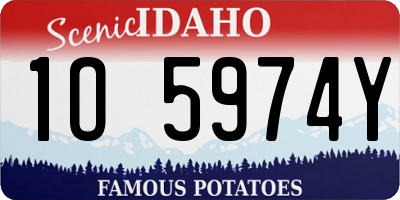 ID license plate 1O5974Y