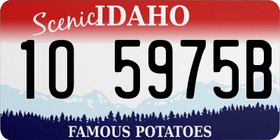 ID license plate 1O5975B