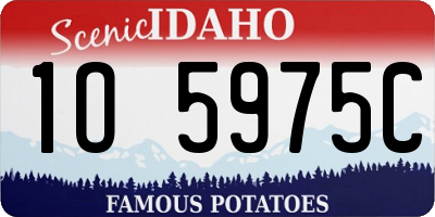 ID license plate 1O5975C