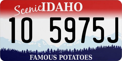 ID license plate 1O5975J