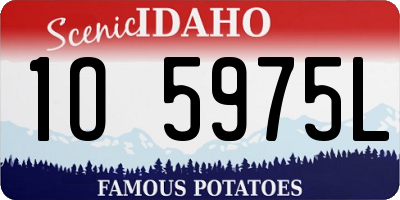ID license plate 1O5975L