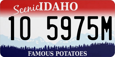 ID license plate 1O5975M