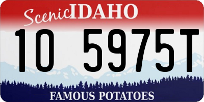 ID license plate 1O5975T
