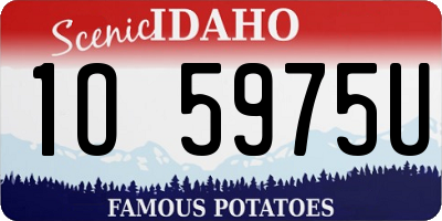 ID license plate 1O5975U