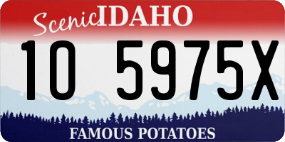 ID license plate 1O5975X