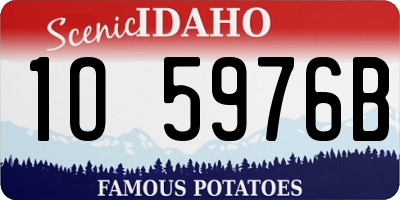 ID license plate 1O5976B