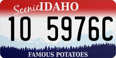 ID license plate 1O5976C