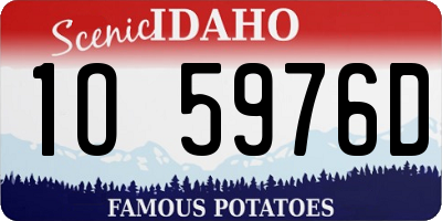 ID license plate 1O5976D