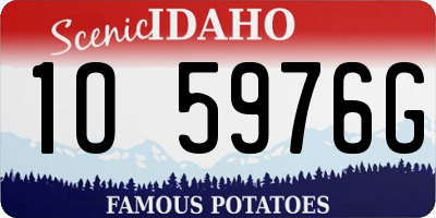 ID license plate 1O5976G