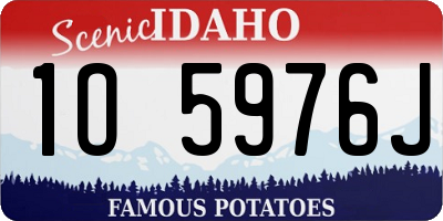 ID license plate 1O5976J