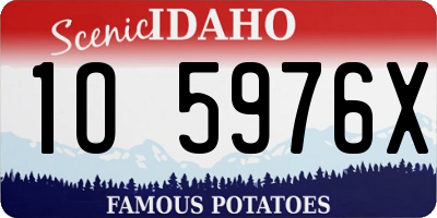 ID license plate 1O5976X