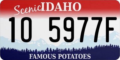ID license plate 1O5977F