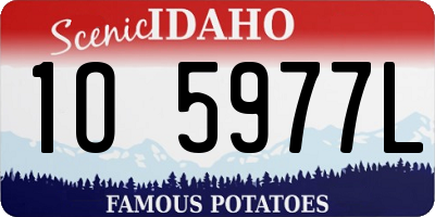 ID license plate 1O5977L