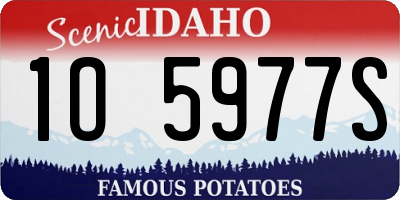 ID license plate 1O5977S
