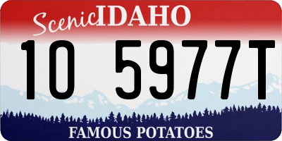 ID license plate 1O5977T