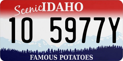 ID license plate 1O5977Y