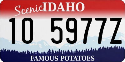 ID license plate 1O5977Z