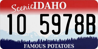 ID license plate 1O5978B