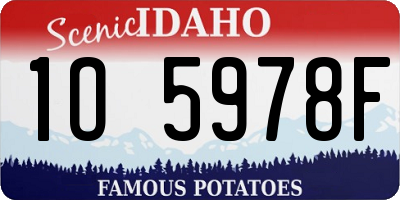 ID license plate 1O5978F