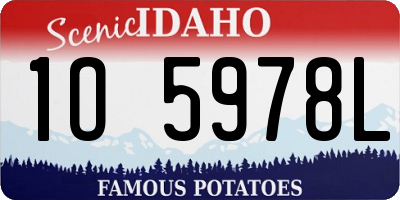 ID license plate 1O5978L