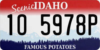 ID license plate 1O5978P