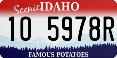 ID license plate 1O5978R