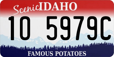 ID license plate 1O5979C