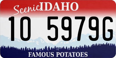 ID license plate 1O5979G