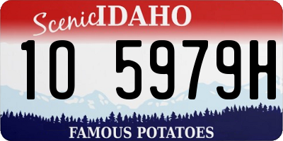 ID license plate 1O5979H