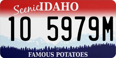 ID license plate 1O5979M