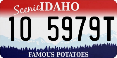 ID license plate 1O5979T