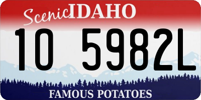 ID license plate 1O5982L