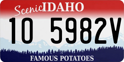 ID license plate 1O5982V