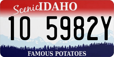 ID license plate 1O5982Y