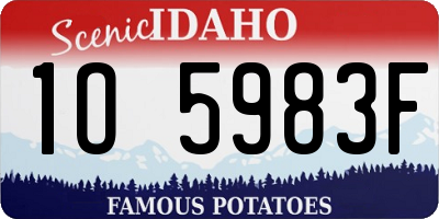 ID license plate 1O5983F