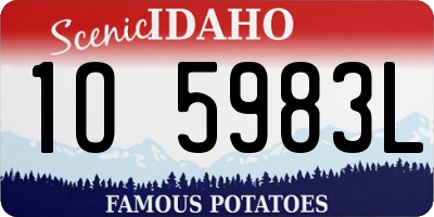 ID license plate 1O5983L