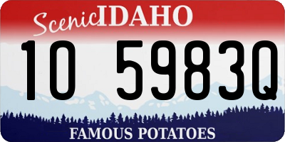 ID license plate 1O5983Q