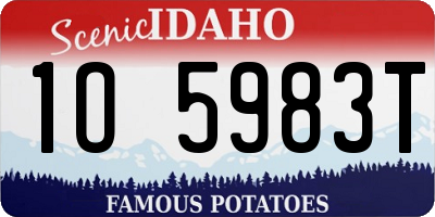 ID license plate 1O5983T
