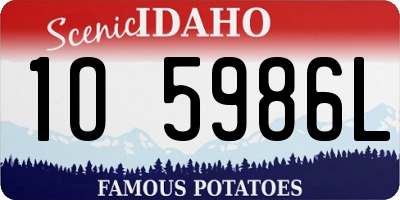 ID license plate 1O5986L