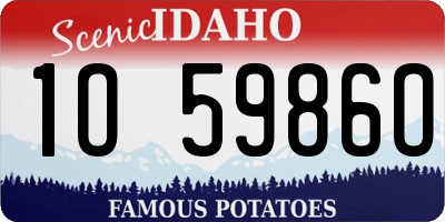 ID license plate 1O5986O