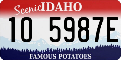 ID license plate 1O5987E