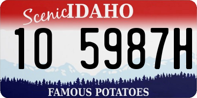 ID license plate 1O5987H