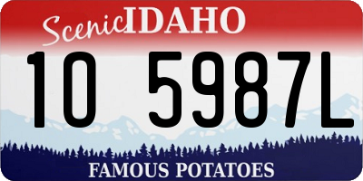 ID license plate 1O5987L