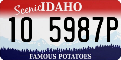 ID license plate 1O5987P