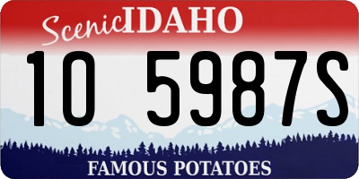 ID license plate 1O5987S