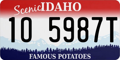 ID license plate 1O5987T