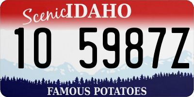 ID license plate 1O5987Z